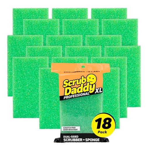 Scrub Daddy Sponge-Daddy XL – Großer kratzfreier Mehrzweck-Geschirrschwamm – BPA-frei und hergestellt aus Polymer-Schaum – flecken- und geruchsresistenter Küchenschwamm (18 Stück) von Scrub Daddy