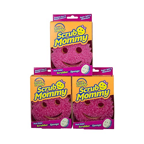 Scrub Mommy Doppelseitiger Reinigungsschwamm, 3 Stück, Fester Schrubber und sanfter Schwamm in einem, Scrub Daddy Texturwechsel, Rosa von Scrub Daddy