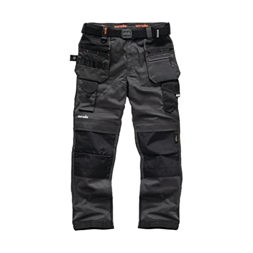 Scruffs Arbeitshose mit Holstertaschen „Pro Flex“, anthrazit 42S / 21 (T54779) von Scruffs