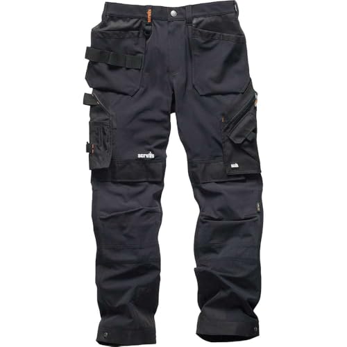 Scruffs Arbeitshose mit Holstertaschen „Pro Flex Plus“, schwarz 50R / 50 (T54757) von Scruffs