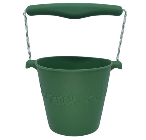 Scrunch Bucket für Sand, Wasser Bucket - Dunkelgrün | Kompakte Größe | Leicht und flexibel von Scrunch