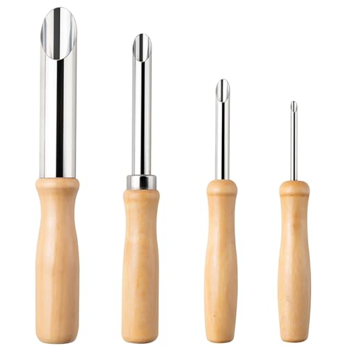 Sctmda Clay Loch Cutter Set 4 Stück Ton Schnitzen Werkzeuge Modellierwerkzeuge Circular Clay Loch Cutters Keramik Werkzeuge Tonwarenlehm Keramikwerkzeug zum Bohren Skulptur DIY Handarbeit von Sctmda