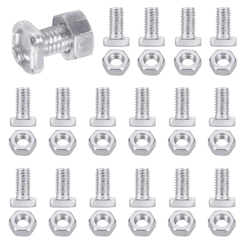 Sctmda Aluminium Gewächshaus Schrauben M6 x15mm mit Mutter, 50 Stück, Hammerkopf, für Gewächshaus-Montage und -Reparatur von Sctmda