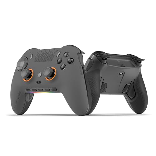 SCUF ENVISION PRO Wireless PC-Nur-Gaming-Controller - Fünf Abnehmbare G-Tasten - Abnehmbare Back-Paddles - Instant Triggers - iCUE-Kompatibel - Stahlgrau von Scuf