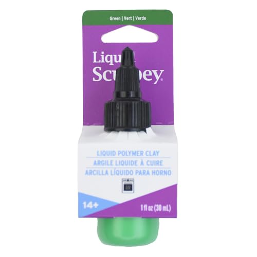 Liquid Sculpey® flüssiger Polymer-Ofen-Backton, grün, 28 ml Flasche, ungiftig von Sculpey