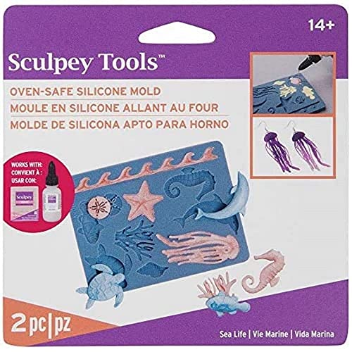 Sculpey APM-61 Flexible Push-Form, Silikon, Sea Life von Sculpey