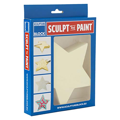 Sculpture Block SP 107 Sculpt and Paint Serie, vorgefertigter Hartschaumblock mit dem Motiv Stern zum gestalen und ausarbeiten - 17cm x 17cm x 3cm Sculpture Block SP 107 Sculpt and Paint Serie, vorgefertigter Hartschaumblock mit dem Motiv Stern zum gestalen und ausarbeiten - 17cm x 17cm x 3cm von Sculpture Block