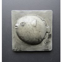 Kugelfisch Beton Handgemacht Dekor Kunst Fliese 4 X Inches Kugelfisch Beton Handgemacht Dekor Kunst Fliese 4 X Inches von Sculpturegeek
