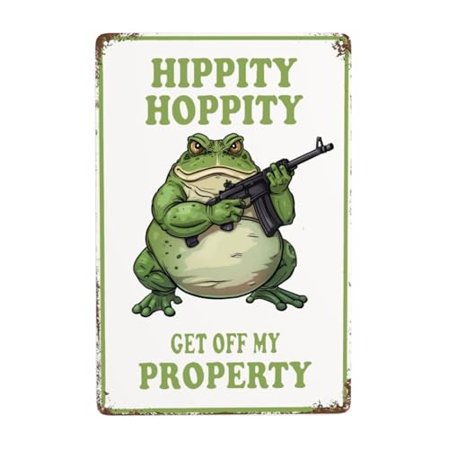 Frosch-Zimmer-Schild, coole Sachen für Ihr Zimmer, Schilder für Schlafzimmer, Metall-Blechschilder "No Trespassing", cooles, lustiges Zeug für Jungen, seltsame Sachen, Hippität, Hoppity, Get of My von Scvgfdxzs
