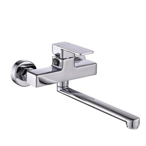 Küchenspüle Wasserhahn Wandmontage Chrom Küchenarmatur Heiß und Kalt Messing Schwenkbarer Küchenspüle Wasserhahn-25Cm Küchenspüle Wasserhahn Wandmontage Chrom Küchenarmatur Heiß und Kalt Messing Schwenkbarer Küchenspüle Wasserhahn-25Cm von SdaryWare
