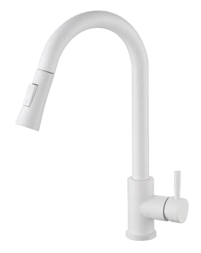 SdaryWare Ausziehbarer Sensor-Küchenhahn in Gold, empfindlicher Touch-Control-Wasserhahn-Mischer für die Küche, Touch-Sensor-Küchenmischbatterie,Blanc-No Touch SdaryWare Ausziehbarer Sensor-Küchenhahn in Gold, empfindlicher Touch-Control-Wasserhahn-Mischer für die Küche, Touch-Sensor-Küchenmischbatterie,Blanc-No Touch von SdaryWare