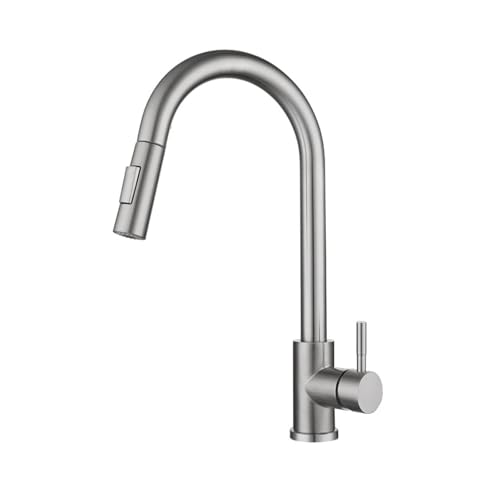 SdaryWare Ausziehbarer Sensor-Küchenhahn in Gold, empfindlicher Touch-Control-Wasserhahn-Mischer für die Küche, Touch-Sensor-Küchenmischbatterie,Brushed Nickel-No Touch SdaryWare Ausziehbarer Sensor-Küchenhahn in Gold, empfindlicher Touch-Control-Wasserhahn-Mischer für die Küche, Touch-Sensor-Küchenmischbatterie,Brushed Nickel-No Touch von SdaryWare