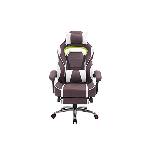 SdaryWare Gaming-Stuhl im Rennstil, ergonomischer Computerstuhl mit hoher Rückenlehne, E-Sport-Drehstuhl, mit Teleskop-Fußhocker, Massage, 4 Farben(D) von SdaryWare
