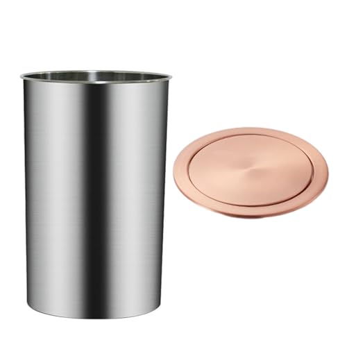 SdaryWare Integrierte Klappenabdeckung für die Arbeitsplatte, versteckter Mülleimer aus Edelstahl mit Schwingdeckel, in den Schreibtisch integrierter Klappendeckel für Mü,Rose Gold-One Size SdaryWare Integrierte Klappenabdeckung für die Arbeitsplatte, versteckter Mülleimer aus Edelstahl mit Schwingdeckel, in den Schreibtisch integrierter Klappendeckel für Mü,Rose Gold-One Size von SdaryWare