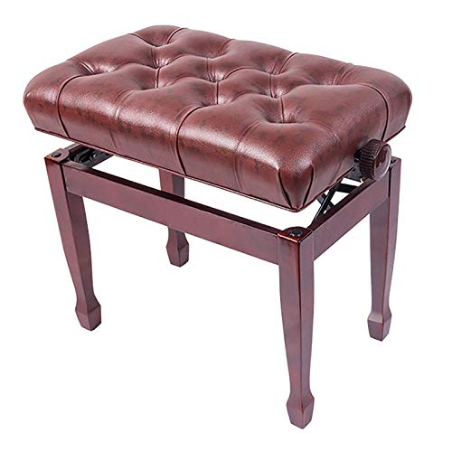 SdaryWare Klavierhocker, Klavierbank, bequemer, mit Leder gepolsterter Klavierhocker mit Deluxe-Kissen und robustem Massivholzrahmen, automatisch hydraulisch anhebend,Mahogany SdaryWare Klavierhocker, Klavierbank, bequemer, mit Leder gepolsterter Klavierhocker mit Deluxe-Kissen und robustem Massivholzrahmen, automatisch hydraulisch anhebend,Mahogany von SdaryWare