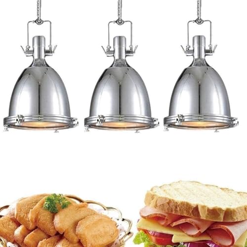SdaryWare Kommerzielle Heizlampe, 3er-Pack Heizlampe Speisenwärmer Buffet Restaurant Heizlampe Speisenwärmer Küche Kommerziell,B von SdaryWare