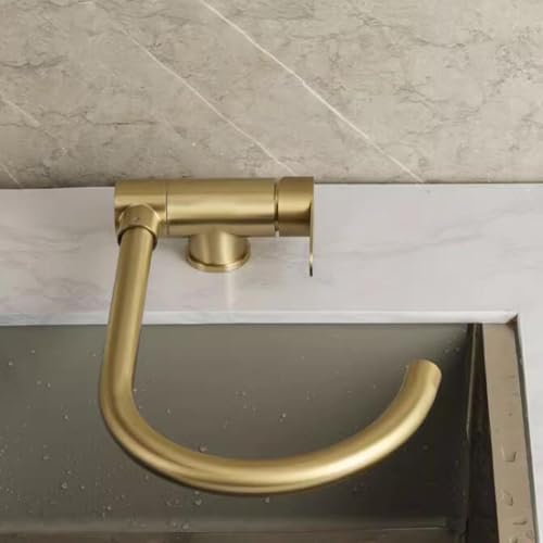 SdaryWare Küchenspüle Wasserhahn Klappbar Für Innenfenster, Küchenarmatur Schwenkbar Einhebelmischer Edelstahl Küchenspüle Mischbatterie-Weiß von SdaryWare