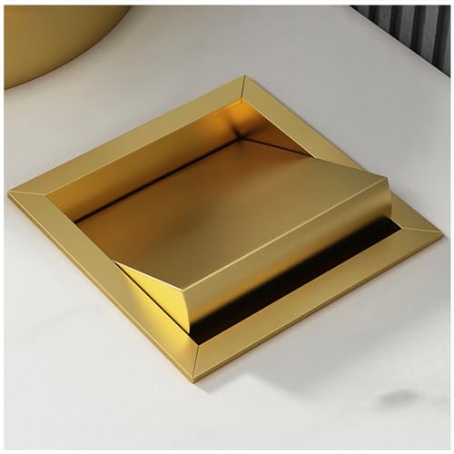 SdaryWare Mülleimerdeckelabdeckung, Abfallschachtdeckel, Edelstahl-Mülldeckel, versenkte Arbeitsplattenabdeckung, Mülleimer-Abdeckung mit integrierter Ausgleichsklappe,Gold-Single lid SdaryWare Mülleimerdeckelabdeckung, Abfallschachtdeckel, Edelstahl-Mülldeckel, versenkte Arbeitsplattenabdeckung, Mülleimer-Abdeckung mit integrierter Ausgleichsklappe,Gold-Single lid von SdaryWare