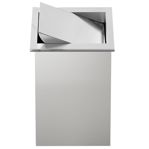 SdaryWare Quadratischer, bündiger Abfallschachtdeckel, eingebauter Arbeitsplatten-Mülleimer mit Ausgleichsklappenabdeckung, versteckter eingebetteter Mülleimer aus Edelst,Large-Barrel with lid SdaryWare Quadratischer, bündiger Abfallschachtdeckel, eingebauter Arbeitsplatten-Mülleimer mit Ausgleichsklappenabdeckung, versteckter eingebetteter Mülleimer aus Edelst,Large-Barrel with lid von SdaryWare