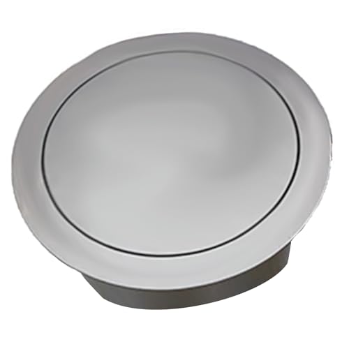 SdaryWare Runde versenkte Arbeitsplattenabdeckung, Mülleimer mit integrierter Klappe, Küchenbank aus Edelstahl, Schwingdeckel mit Öse für Küchentische und Büros,R1 von SdaryWare