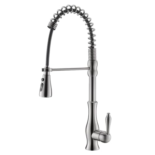 SdaryWare Spültischarmaturen Küchenarmatur 2-Funktion Pull-Down-Sprüher Feder-Küchenspültischarmatur mit 360° schwenkbarem Auslauf Messing-Küchenmischbatterie für heiße u,Brushed SdaryWare Spültischarmaturen Küchenarmatur 2-Funktion Pull-Down-Sprüher Feder-Küchenspültischarmatur mit 360° schwenkbarem Auslauf Messing-Küchenmischbatterie für heiße u,Brushed von SdaryWare