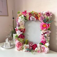 Blumen Bilderrahmen, Rosa Rahmen Für Zitate, Geschenk Sie, Trauer Tribut, Hochzeit Fotorahmen von SdesignFloral