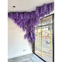 Lila Glyzinien-Baum, Faux Glyzinien-Dekor, Büro, Bar Glyzinien-Kommerzielles Dekor, Blumenbogen, Blumen-Wand-Hintergrund, Salon-Dekor, Nur von SdesignFloral