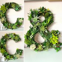 Moos Wand Buchstaben Mit Sukkulenten, Logo Schild, Hochzeit Initialen, Wald Baby Shower Decor, Benutzerdefinierte Blumen von SdesignFloral