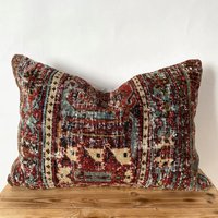 Perser Kissenbezug, 16" X 24" Dekokissen, Handgemachtes Kissen, Couchkissen, Boho Wollkissenbezug, Sofabezug, Pe-1552 von Sdyma