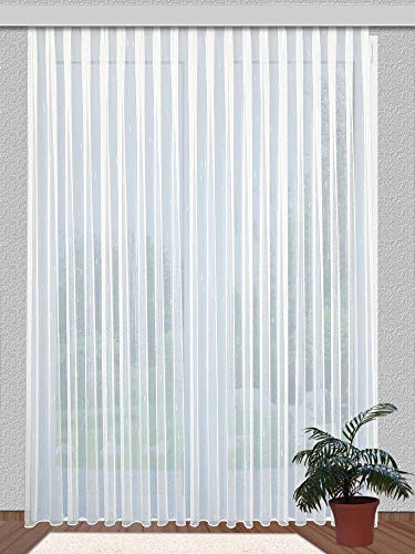 Fertigstore Langstore Anna Store Gardine Vorhang Sablé weiß mit Bleibandabschluss (H x B 175 x 450 cm) von SeGaTeX home fashion