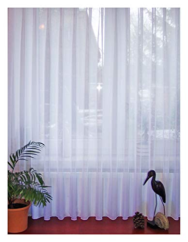 Fertigstore Langstore Sophie Store Gardine Vorhang komplett Sablé weiß 175 x 600 cm von SeGaTeX home fashion
