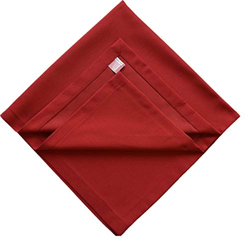 Landhaus-Mitteldecke Hetty Rot Uni Tischdecke 80 x 80 cm quadratisch aus der Landhausserie Hetty von SeGaTeX home fashion