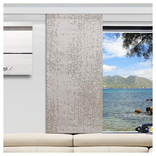 SeGaTeX home fashion Caravan-Flächenvorhang Luca| Höhe 40 –120cm Nach Maß | beige-braun Flächengardine für Caravan Wohnwagen Wohnmobil von SeGaTeX home fashion