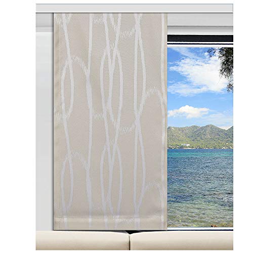 SeGaTeX home fashion Caravan-Flächenvorhang Nautis | Höhe 40 –120 cm nach Maß | beige Flächengardine für Caravan Wohnwagen Wohnmobil von SeGaTeX home fashion