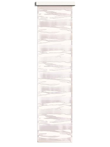 SeGaTeX home fashion Flächengardine Eltje Schiebegardine Flächenvorhang Schiebevorhang Weiß-Sekt | transparent ausgeschert – Sherli-Muster 220 x 60 cm von SeGaTeX home fashion