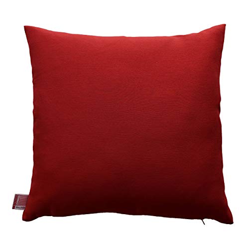 SeGaTeX home fashion Kissenhülle Hetty Rot Uni 40 x 40 cm aus der Landhausserie Hetty von SeGaTeX home fashion