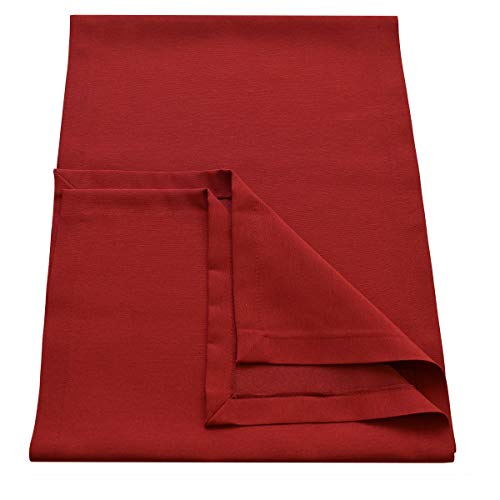 SeGaTeX home fashion Landhaus-Tischdecke Hetty Rot Uni Tischläufer 160 x 40 cm aus der Landhausserie Hetty von SeGaTeX home fashion