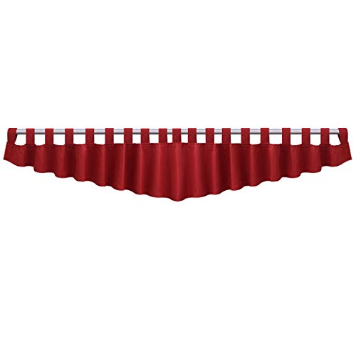 SeGaTeX home fashion Querbehang Hetty Rot mit Schlaufen aus der Landhausserie Hetty Höhe x Breite 40 x 300 cm von SeGaTeX home fashion