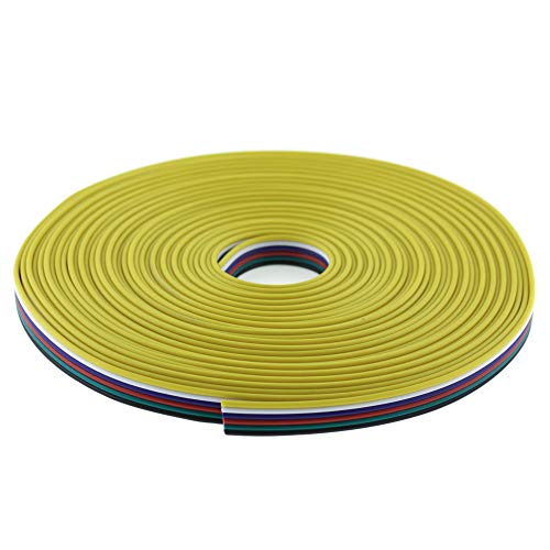 Flachbandkabel 6-polig für RGBW+CCT LED Streifen / Band; Verlängerung LED RGBW CCT Streifen; 10 Meter von SeKi