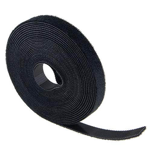 Klett-Kabelbinder 313691 - 12,5mm x 5m - Klettband für Kabel - zuschneidbar, schwarz von SeKi