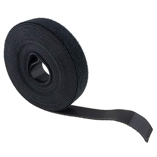 Klett-Kabelbinder - 20mm x 10m - Klettband für Kabel - zuschneidbar, schwarz von SeKi