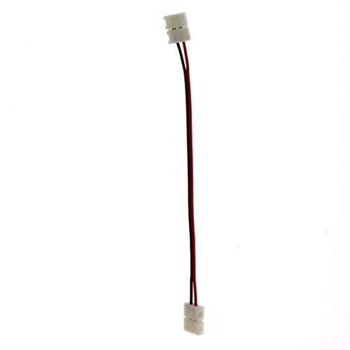 LED Streifen Clip - Verbinder mit 15cm Kabel; Verbinder für 8mm (2PIN) LED Strips / Bänder - Verlängerung von SeKi