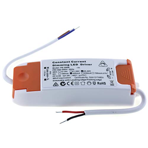 LED Treiber / Netzteil 25-42V DC; 420mA; dimmbar über Phasenanschnitt / Phasenabschnitt; Konstantstrom LED Treiber; für LED Panele; PWM von SeKi