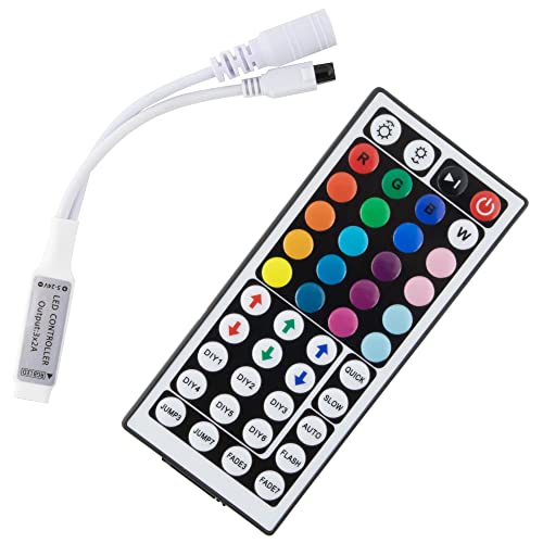 RGB Steuerung IR mit 24- oder 44- Tasten in Standard- oder Mini-Ausführung für LED RGB Streifen (44 Tasten Mini) von SeKi