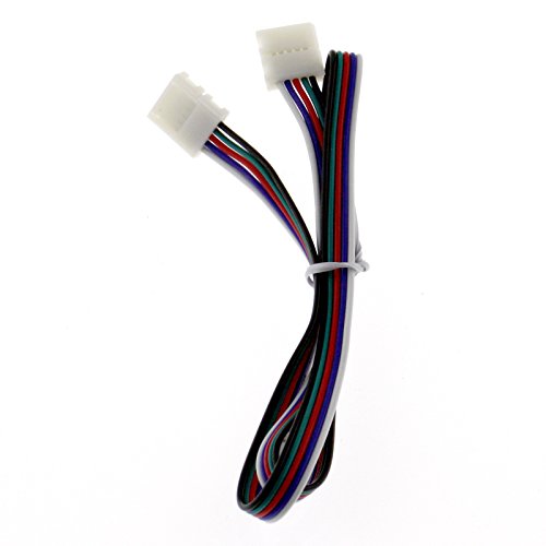 RGBW 10mm Schnell-Verbinder mit/ohne Kabel 0-100cm (Clip > Kabel >Clip) Verbinder (50cm) von SeKi