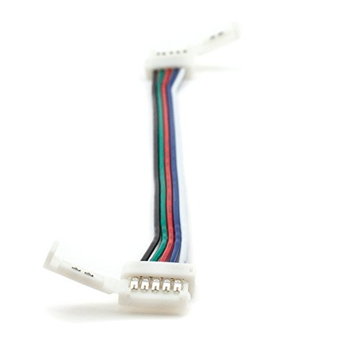 RGBW 12mm Schnell-Verbinder mit/ohne Kabel 0-100cm (Clip > Kabel >Clip) RGB+W Verbinder (15cm) von SeKi