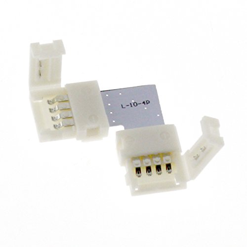 RGB 10mm Verbinder (Kreuz, L und T) Eck -Verbinder RGB Adapter Clipverbinder (L (Eck)-Verbinder) von SeKi