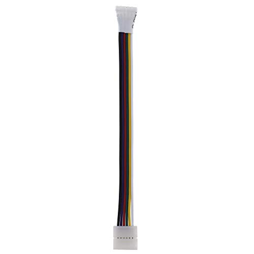 Rgbw + Cct Steckverbinder, 6-Pin Rgbw Cct Buchse > Rgbw Cct Clip Verbinder; Für 12Mm Led Streifen Schwarz von SeKi