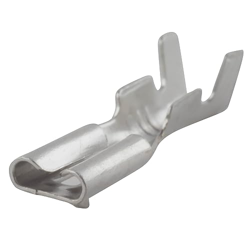 SeKi 10er Pack Flachsteckhülse 0,5-0,8mm², 0,5x2,8, blank; passend für unsere Edelstahl Taster/Schalter von SeKi