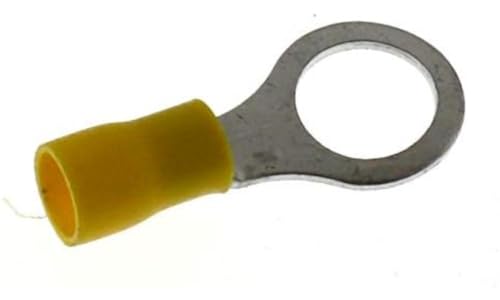 25 x SeKi Ringkabelschuhe 4,0-6,0mm², M10 gelb isoliert Ringschuhe Kabelschuhe von SeKi